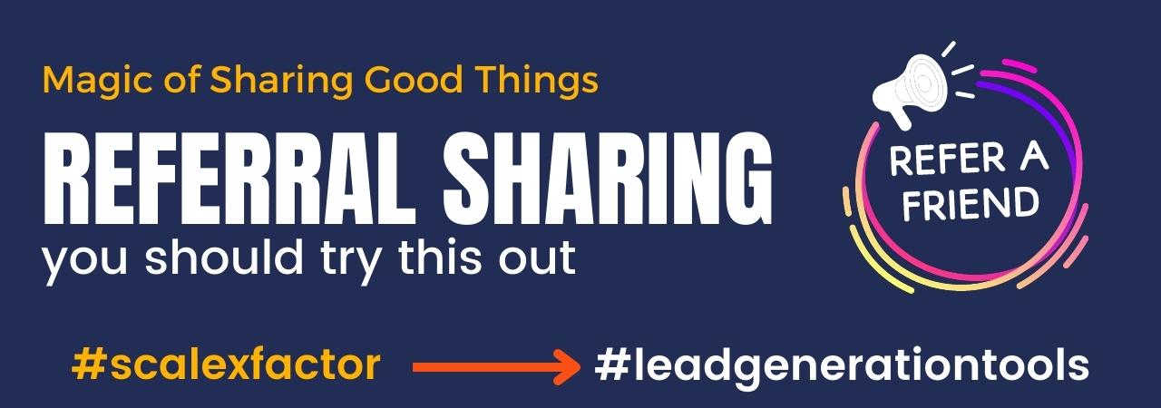 Magic of Sharing Good Things, Referral Sharing you should try this out